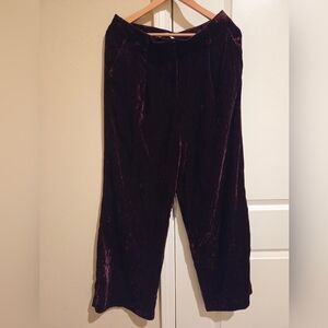 LOFT Rich Burgundy Velvet Pants